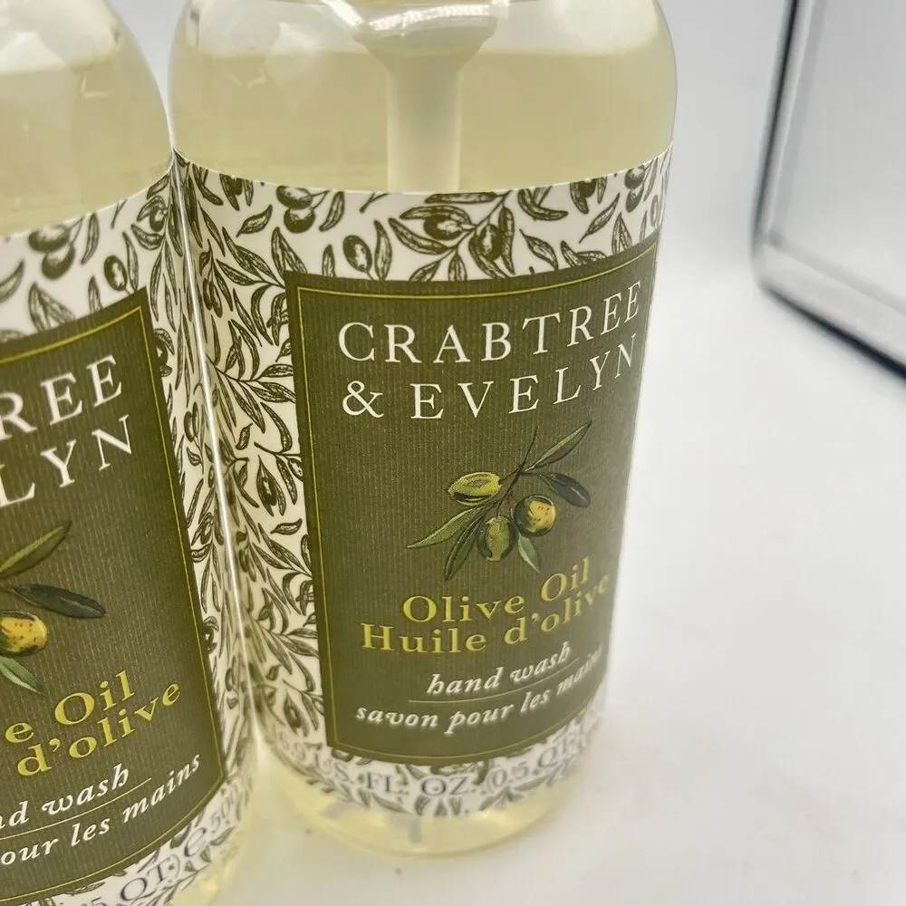 3 Crabtree Evelyn OLIVE OIL Luxury Hand Wash Soap 16.9 oz